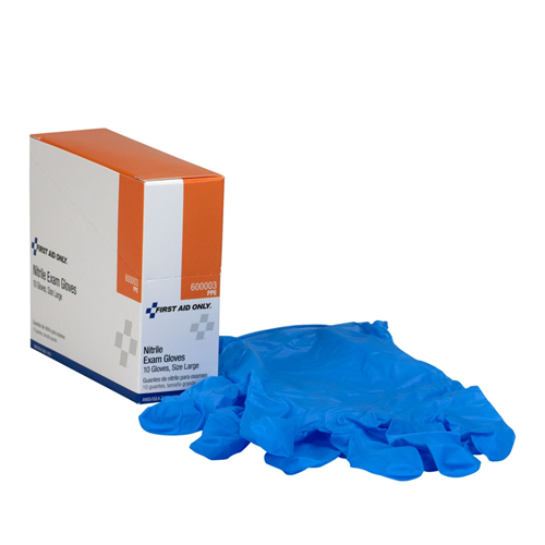 First Aid Only 600003 Nitrile Exam Gloves 5 Pairs/Box