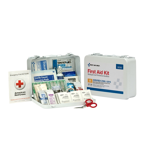 First Aid Only 90560 25 Person First Aid Kit Ansi A  Metal Case