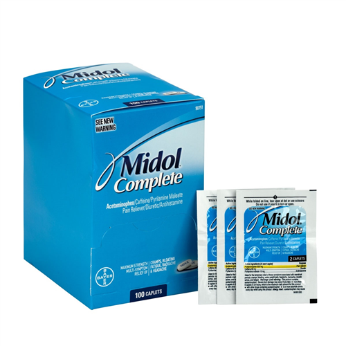 First Aid Only 90751 Midol 50X2/Box