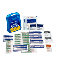 First Aid Only 91098 29 Pc Mini Clear Blue Plastic First Aid Kit