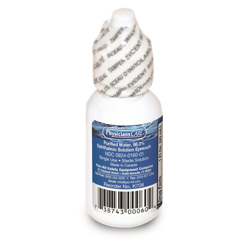 First Aid Only K708 Eyewash Bottle Screw Cap 1 Oz.