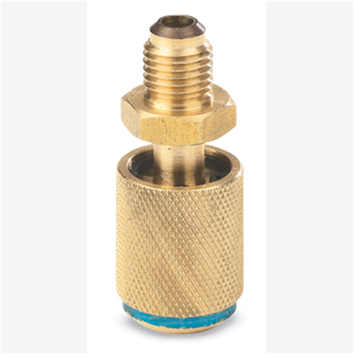 Anti-Blowback Adapter, for R134a Yellow Hose, Prevents Refrigerant Loss, 1/2" Acme M x 1/2" Acme F