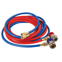 R134a Red and Blue Hose Set with Manual Couplers