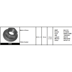 30mm Metric 2pc Flange Nut - Shop Florida Tire Supply Online