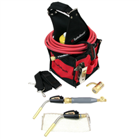Portable Torch Kit, with Self-Igniting Torch, Hose, Regulator and Tote Bag with Adjustable Strap