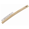 Carbon Steel Wire Brush, Curved Long Handle