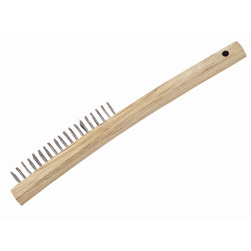 Carbon Steel Wire Brush, Curved Long Handle