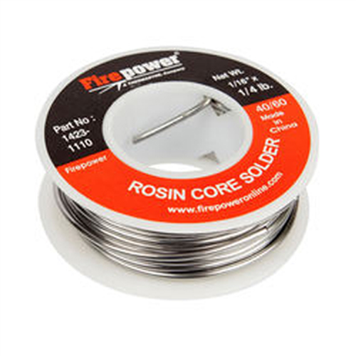 Solder Rosin Flux Core, 40/60, 1/16" x 1/4lb.