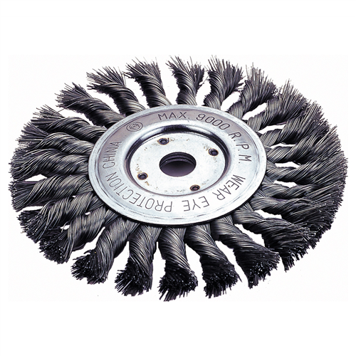 Standard Twist Wire Wheel Brush, 4" Diameter