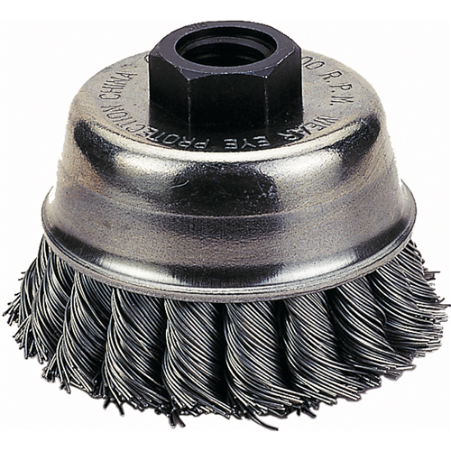 Knot-Type Wire Cup Brush, 4" Diameter
