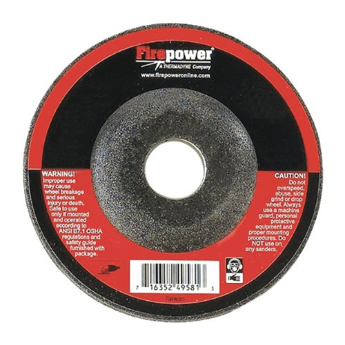 4 1/2 in. x 1/4 in. x 5/8 in. -11NC Depressed Center Grinding Wheels, Type 27