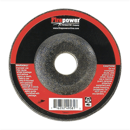 Firepower 1423-3152 Grinding Wheel, T-27, 4"X1/4in