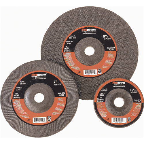 Type 27 Depressed Center Grinding Wheel, 4-1/2" x 1/4" x 7/8"