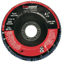 Type 29 Flap Disc, 4-1/2" x 7/8", ZA 80 Grit