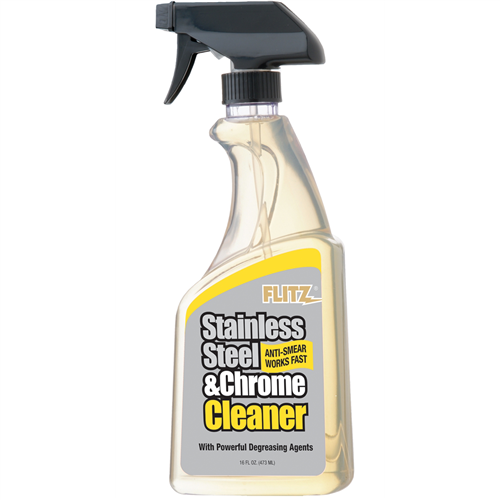 Stainless Steel and Chrome Cleaner with Degreasing Agents