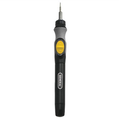 Power Precision Screwdriver, 1/8" Drive, with Forward/ Reverse Controls, 6 Bits, Quick Change Chuck