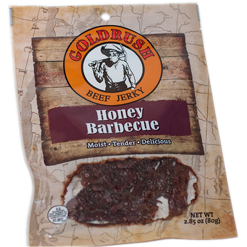 GOLDRUSH Honey BBQ 2.85 oz. Beef Jerky (12-Count Case)