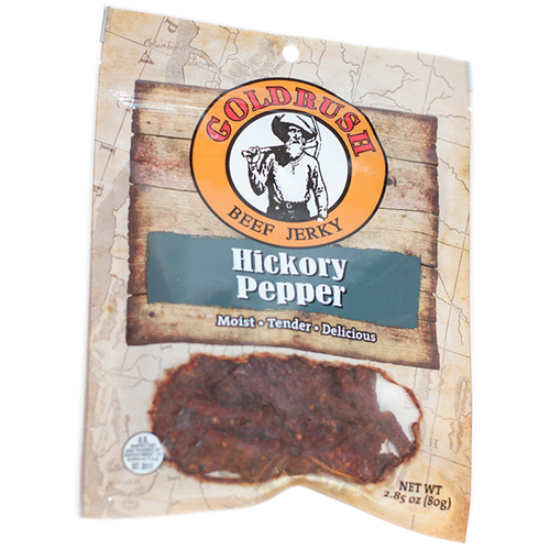 Hickory Pepper 2.85 Oz. Beef Jerky 12-Ct Case - Gold Rush Jerky