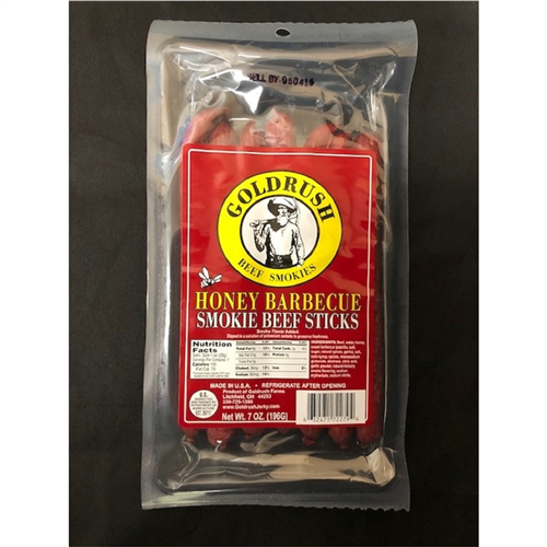 GOLDRUSH Honey BBQ 7 oz. Beef Sticks (12-Count Case)