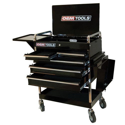 OEMTOOLS 24963 Service Cart with Five Drawers and One Tray