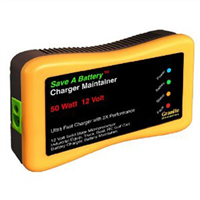 Save A Battery Charger and Maintainer, 50 Watt, for 12 Volt, with 10' Power Cord and 6' Cables