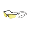 Scorpion Safety Glasses, Amber Lens, Black Frame, Adjustable Length Temples, Safety Retainer