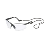 Scorpion Safety Glasses, Clear Lens, Black Frame, Adjustable Length Temples, Safety Retainer