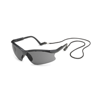 Scorpion Safety Glasses, Gray Lens, Black Frame, Adjustable Length Temples, Safety Retainer