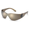 StarLite Safety Glasses, Mocha Mirror Wraparound Lens, Gray Frame, Deep Temple, Snug Comfortable