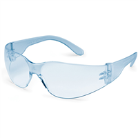 StarLite Safety Glasses, Pacific Blue Wraparound Lens and Frame, Deep Temple, Snug Comfortable Fit