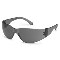 StarLite Safety Glasses, Gray Wraparound Lens and Frame, Deep Temple, Snug Comfortable Fit