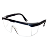 Strobe Safety Glasses, Clear Anti-Fog Lens, Black Frame, Adjustable Temples, Molded-In Sideshields