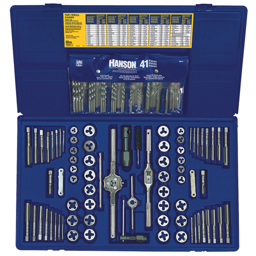 117 Piece Fractional/Metric Tap, Dies, and Drill Bit Deluxe Set