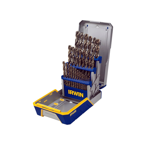 Hansen 29-Piece Cobalt M-35 Metal Index Reduced Shank Drill Bit Set