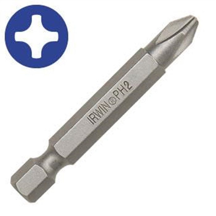 Power Bit, #3 Phillips, 1/4" Hex Shank with Groove, 6" Long, Carded, 1 per Card