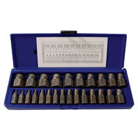 25 Piece Hex Head Multi-Spline Extractor Set