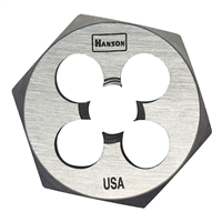 High Carbon Steel Hexagon 1" Across Flat Die 1/4"-20 NC