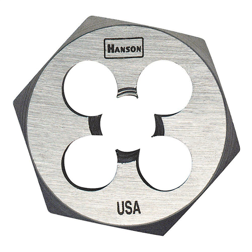 High Carbon Steel Hexagon 1" Across Flat Die 1/4"-28 NF