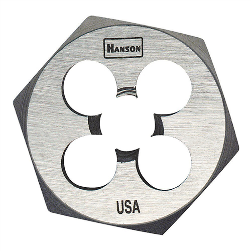 High Carbon Steel Hexagon 1" Across Flat Die 3/8"-16 NC