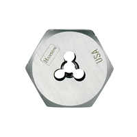 High Carbon Steel Hexagon 1" Across Flat Die 3/8"-24 NF