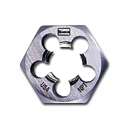 High Carbon Steel Hexagon Taper Pipe 1" Across Flat Die 1/4"-18 NPT