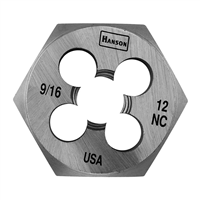 High Carbon Steel Hexagon 1-7/16" Across Flat Die 9/16"-12 NC