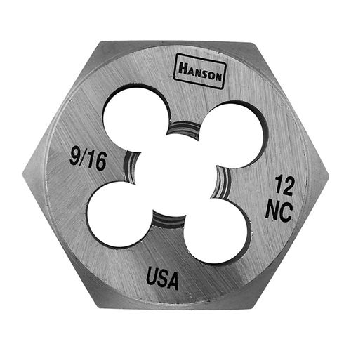 High Carbon Steel Hexagon 1-7/16" Across Flat Die 9/16"-12 NC