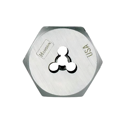 High Carbon Steel Re-threading Right Hand Hexagon Fractional Die - 3/4" - 16 NF