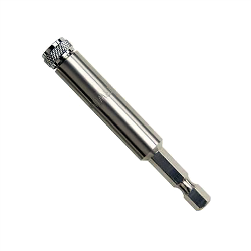 Magnetic Insert Bit Holder, for 1/4" Hex Bits, with C-Ring, 1/4" Hex Shank with Groove, 3" Long