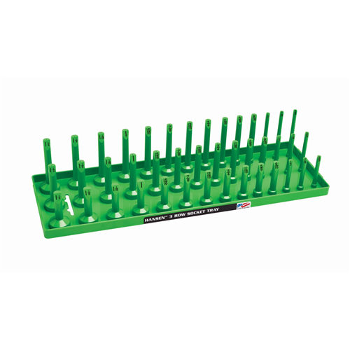 1/2" SAE 3-Row Socket Tray - Green