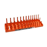 3/8" SAE 3-Row Socket Tray - Orange