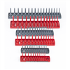 Hansen Global Socket Tray 6-Pack Assortment, Red/Gray
