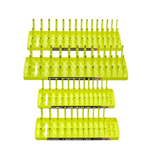 Hansen Global Hi-Viz 4-Pack Socket Holder, Yellow