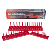 Hansen Global 3-Piece SAE Fractional Socket Tray Set